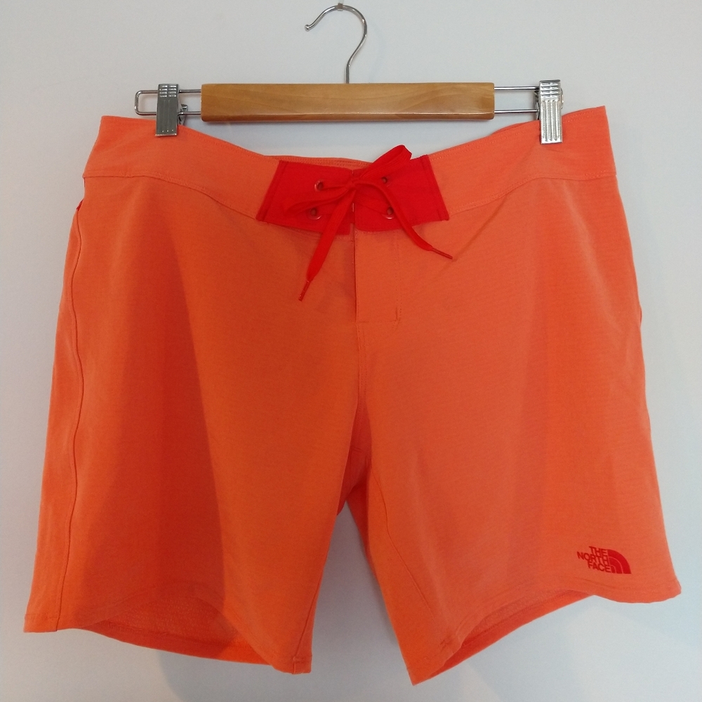 The North Face Logo Tangerine Orange Board Shorts